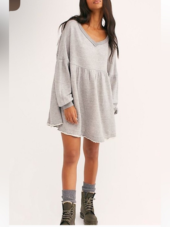 Free People Dresses & Skirts - Free People Prudence Pullover Oversized Babydoll Mini Dress EUC